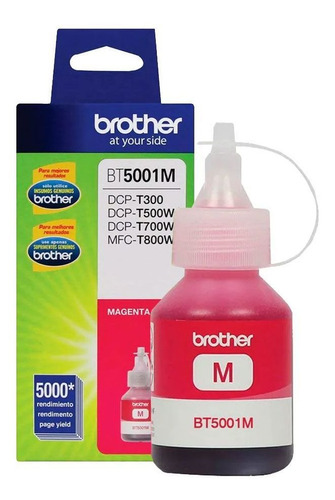 Botella De Tinta Brother Bt5001 Magenta Original T510 T310