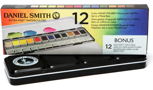 Aquarela Daniel Smith Estojo Metal Com 12 Pastilhas