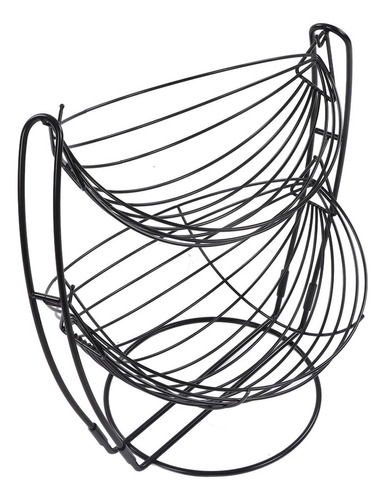 Hamaca De 2 Niveles Para Frutas, De Hierro, Circular, Alambr