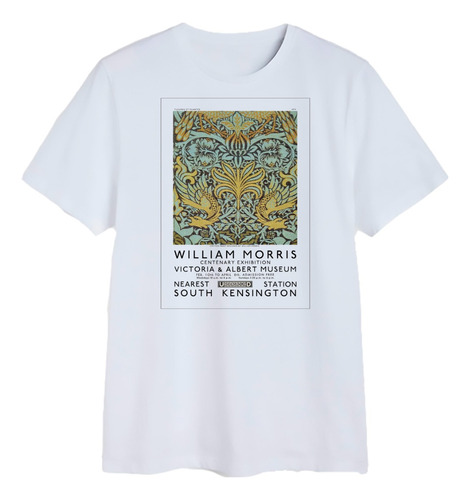 Polera William Morris Vintage Arte Cultura Algodon Unisex