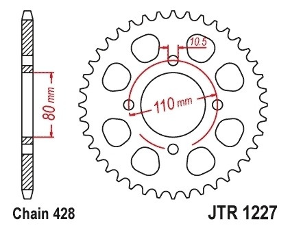 Imagen 3 de 6 de Transmision Completa Jt Honda Cb 190f 45-14 Beitia Motos