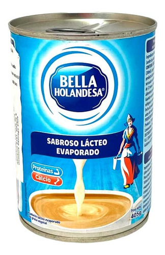 Leche Evaporada Bella Holandesa Lata 405g Exquisita 1 Unidad