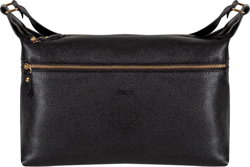 Bolsa Transversal Florence De Couro - Preto 16x33x26 Cm