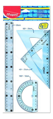 Set De Reglas 4 Piezas Maped