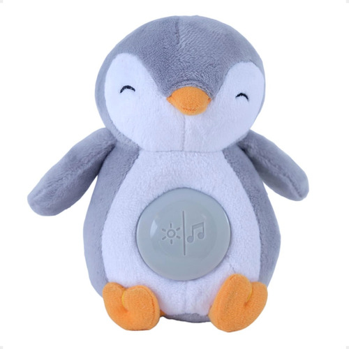 Pinguino Peluche Para Bebe Ruido Blanco Musical Luz Sonido