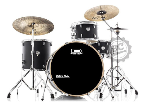 Bateria D-one Rocket Rock Black Satin 24,13,16 Ferragens