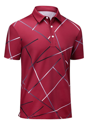 Camisa De Golf Deportiva De Manga Corta Con Diseño De Moda