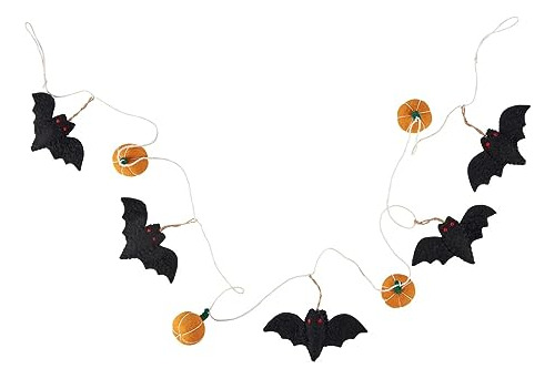 Halloween Felt Bats And Pumpkins Garland - 72  Seasonal...