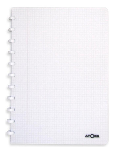 Caderno De Discos Atoma Poly A5 Branco Quadriculado