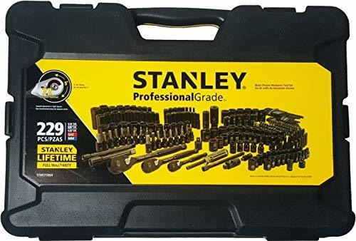 Set De Zocalo De Cromo Negro Stanley Professional Grade Con