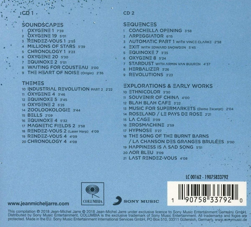 Imagen 2 de 2 de Jean Michel Jarre Planet Jarre Deluxe 2 Cd Importado 2018