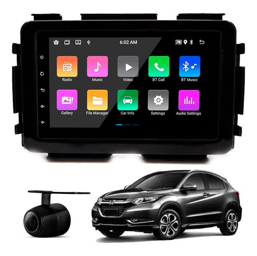 Central Multimídia Android 2gb Carplay Honda Hrv 19-21