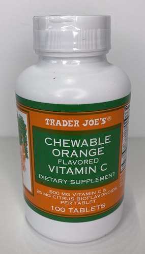Trader Joe's Vitamina C Masticable Con Sabor A Naranja