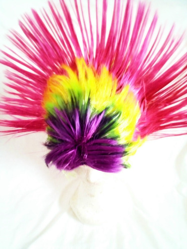 Aurojul-peluca Cotillon Disfraz Punk Multicolor