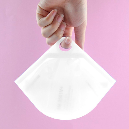 Imagen 7 de 9 de Kn95 Porta Cubrebocas Estuche Silicon Mascarilla Case Blanco