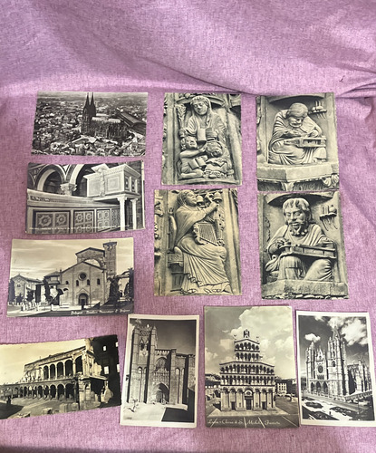 Tarjetas, 11 Postales Antiguas Iglesias Y Catedrales Mundo (Usado)