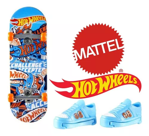 Skate De Dedo + Tênis Profissional Sortido Hot Wheels Mattel