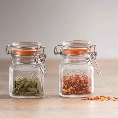 Frasco Clip Cuadrado Con Tapa 70 Ml Kilner Color Transparente
