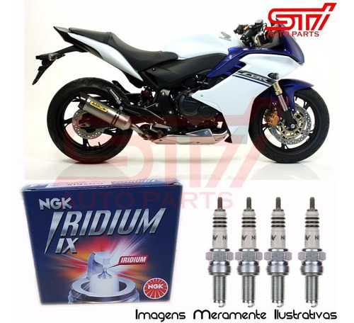 Jogo Vela Ngk Iridium Cr9ehix9 Honda Cbr 600f 2012-2017