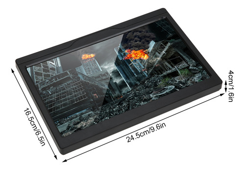 Pantalla De Monitor Ips De 10.1 Pulgadas, Portátil, Industri
