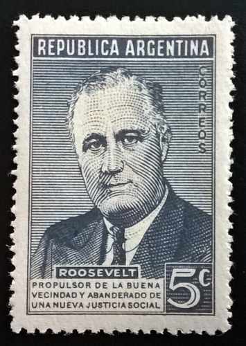 Argentina, Sello Gj 927 Franklin Roosvelt 1946 Mint L13766