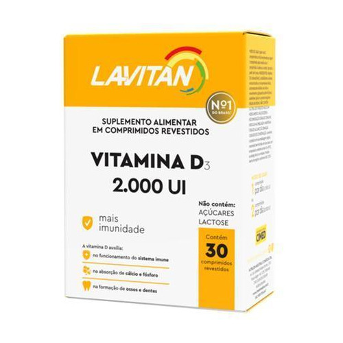 Lavitan Vitamina D3 2.000ui 30 Comprimidos Revestidos
