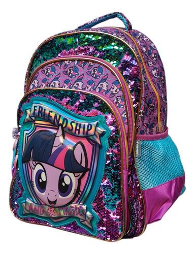Mochila Primaria My Little Pony Lentejuela Multicolor Urbani Multicolor