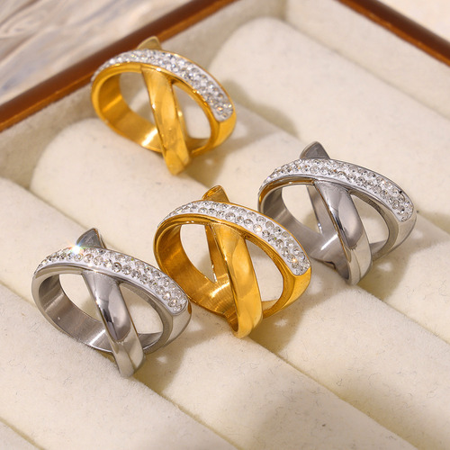 Anillo De Diamantes En Forma De X, Personalidad Simple, Geom