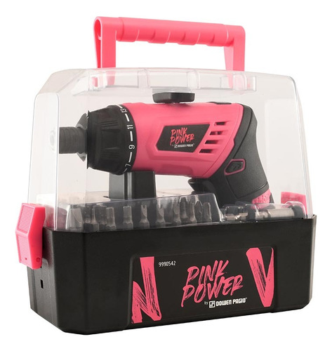 Atornillador Batería Con Accesorios Dowen Pink Power