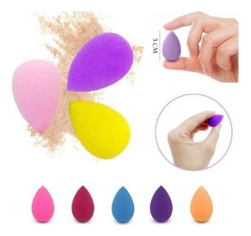 12 Botes De 5 Mini Esponjas Para Maquillaje Mayoreo 60pzas