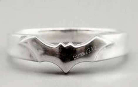 Anillo Batman, Alianzas De Plata Talle 13 A 18 Con Grabado | Envío gratis