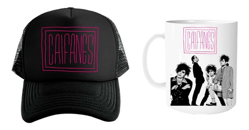 Gorra Black Unisex Y Taza 11oz Caifanes Rock Mexicano