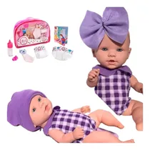 Comprar Boneca Bebe Reborn + Bolsa Mamadeira Fralda Chupeta Livroed1