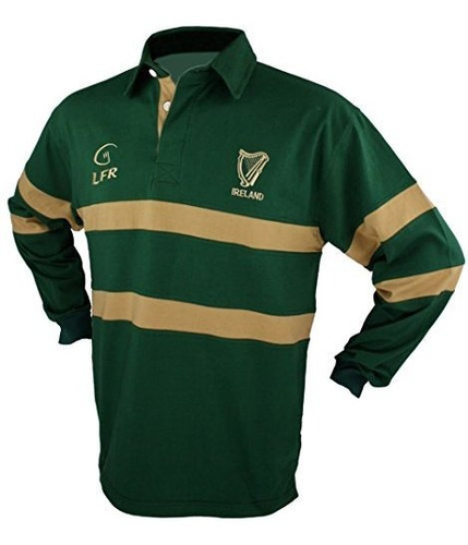 Brand: Malham Hombres Irlandeses Harp Rugby Camisa
