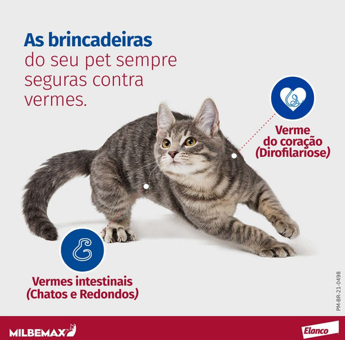 Vermífugo Para Gatos Elanco Milbemax 2 Kg À 8 Kg 2 Comp