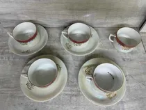 Comprar 4 Tazas Con Platos De Porcelana Alemana Bañado En Oro 22 K