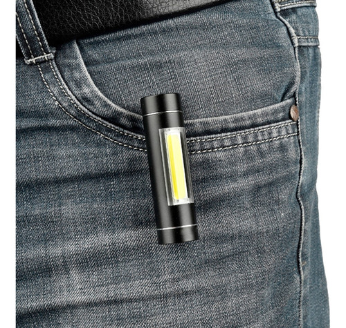 Linterna E Mini De 1 Modo, Xpe Q5, Cob, Led, Clip De Bolsill