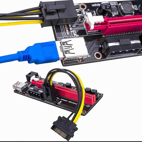 Riser Usb Pcie Sata 6pin Mineria De Criptomoneda