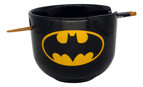Bowl Com Hashi Batman Dc Comics - Zona Criativa Cor Preto Liso