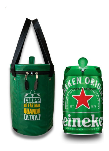 Kit Barril Chopp Heineken 5 L + Bolsa Cooler Térmica Oferta