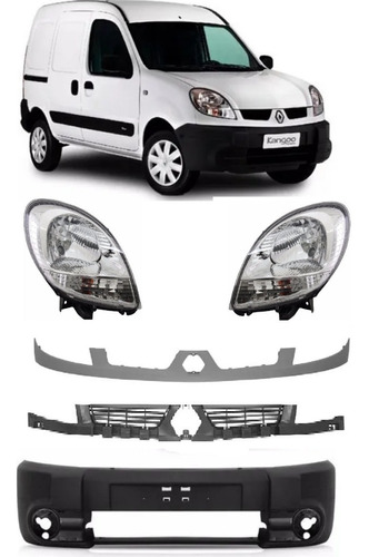 Paragolpe P/ Renault Kangoo 08 / 12 Parrillas Y Opticas X2