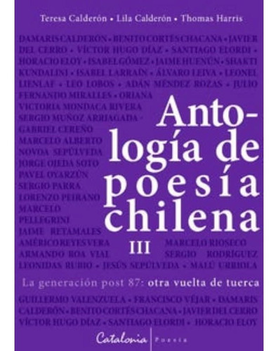 Antologia De Poesia Chilena Iii (catalonia)