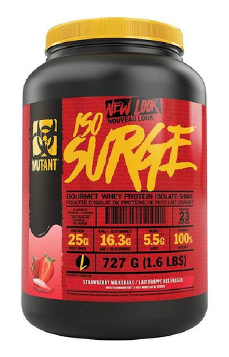 Proteina Mutant Iso-surge 1.6 Lbs 23 Servicios Sabor Fresa