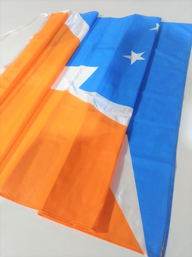 Bandera Tierra Del Fuego 90 X 135 Cm Oficiareforzada-c/tiras