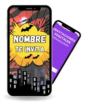 Comprar Video Invitación De Cumpleaños Batman Animada Full Hd