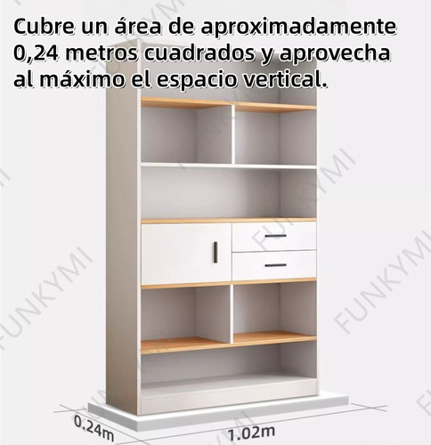 Librería De Madera Minimalista Multifuncional De 5 Niveles
