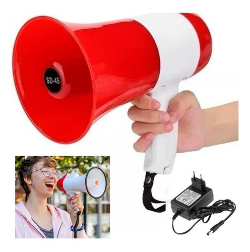 Megáfono 20w Dinámico De Mano Recargable