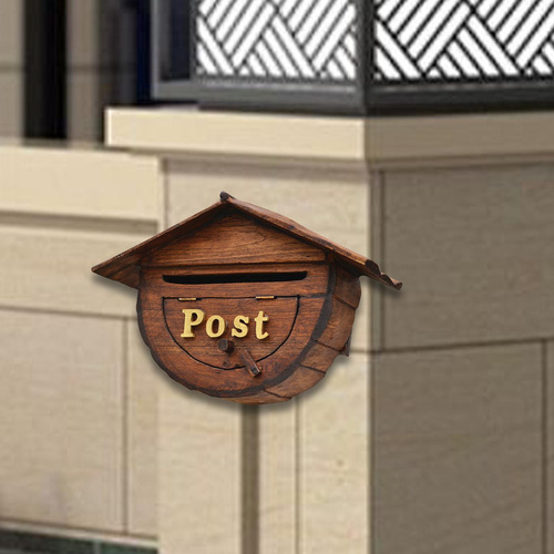 Buzón De Correo Montado En La Pared, Buzón De Madera Para