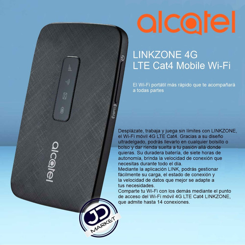 Router Wifi 4g Lte Portátil Recargable Alcatel Mifi Linkzone
