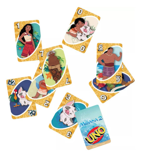 Mattel Games Uno Disney Moana 2 Juego De Cartas Para Niños